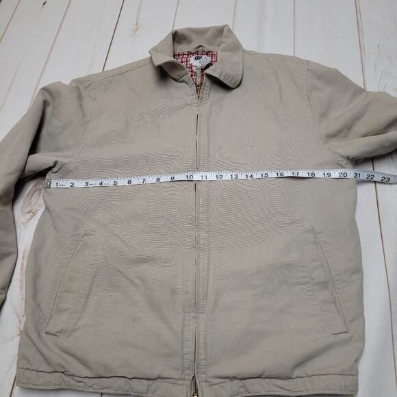 Vintage Gap Factory plaid lined chore coat bomber jacket tan khaki - Picture 4 of 10